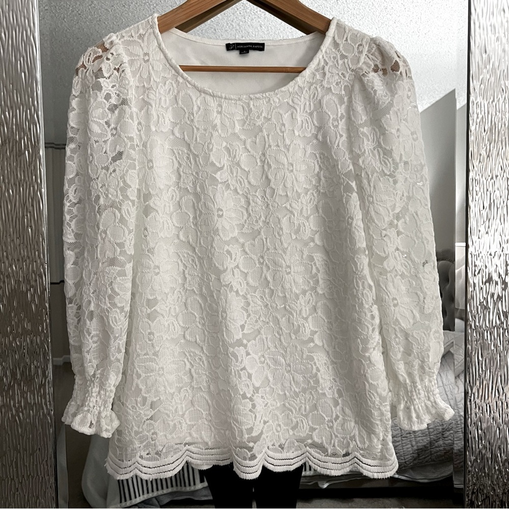 Adrianna Papell Lace Blouse